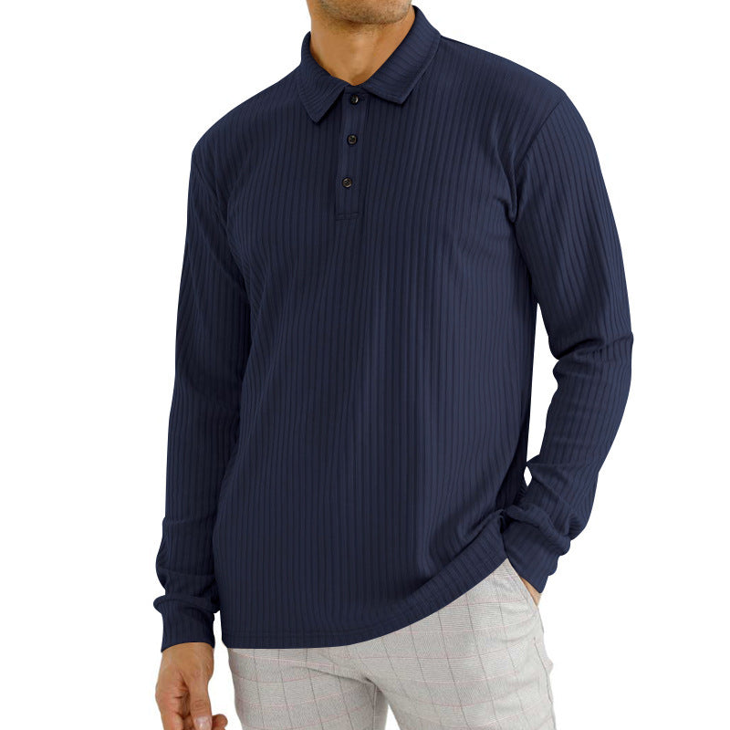 Camiseta de Manga Larga para Hombre Mezcla de Algodón – Ideal para Primavera y Otoño