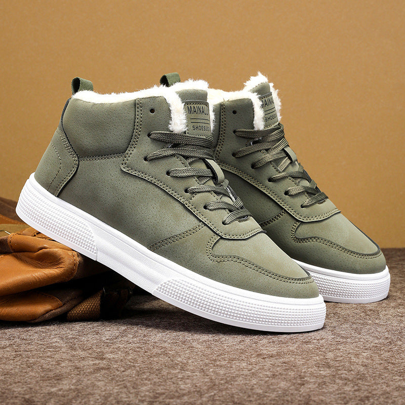 Zapatos Deportivos Altos con Forro Polar para Hombres | Ideales para Invierno