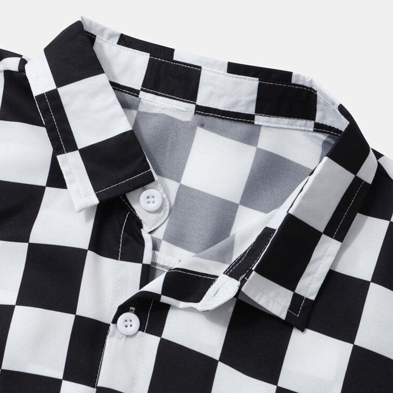 Camisa Hawaiana de Manga Corta Impresa en 3D – Ideal para el Verano