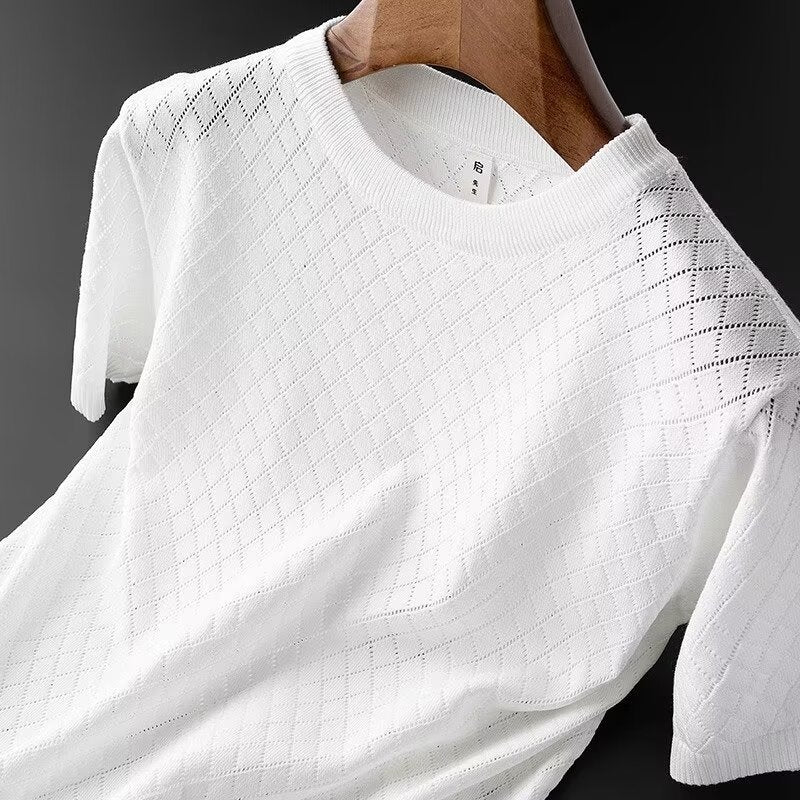 Sudadera Ligera de Manga Corta con Corte para Hombres, Ideal para el Verano
