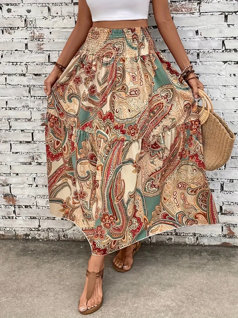 Falda A-Line de Chifón con Estampado Floral | Ideal para el Verano