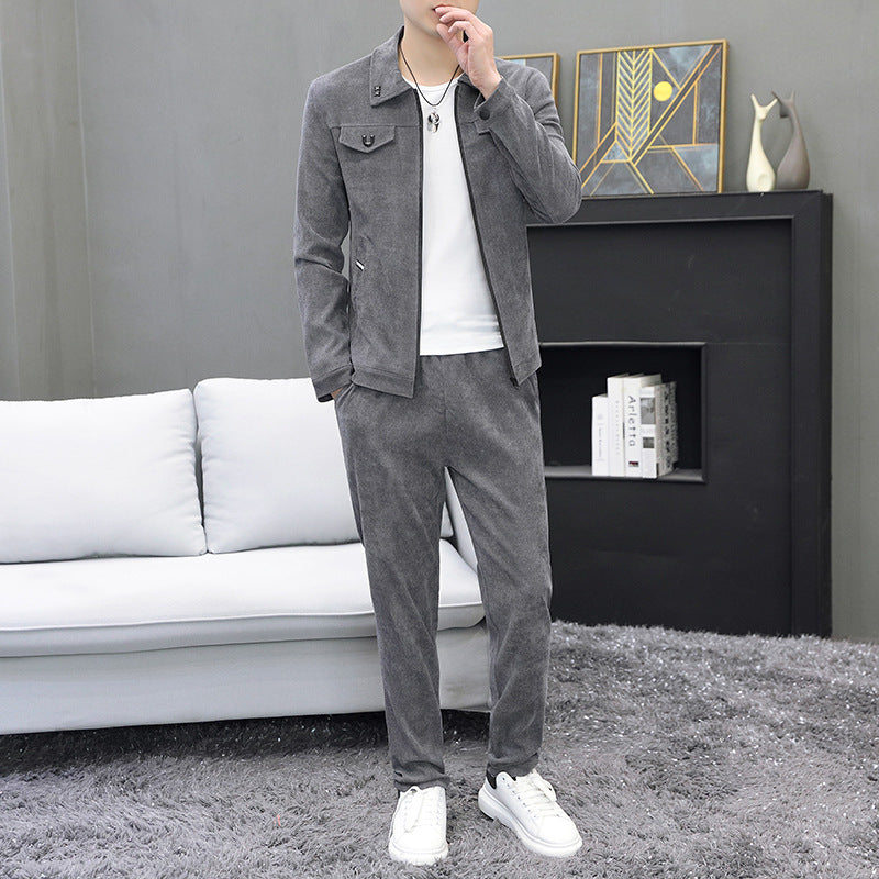 Traje de Dos Piezas de Pana para Hombre | Ideal para Otoño e Invierno