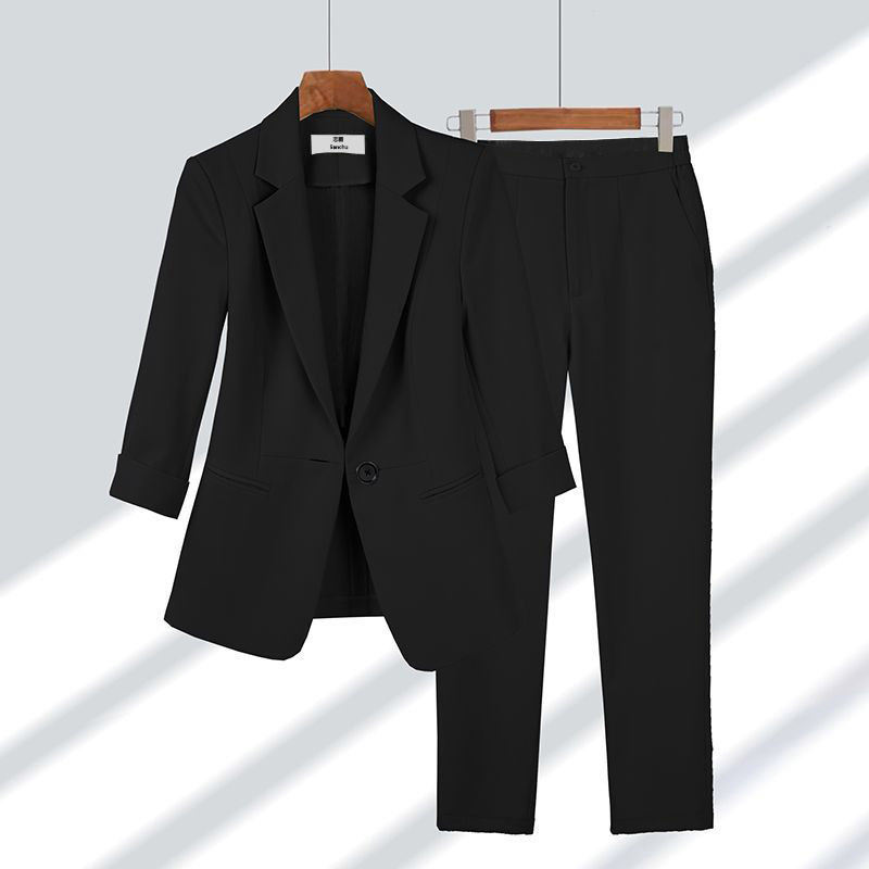 Conjunto de Blazer de Manga Larga y Pantalones para Mujer | Ideal para Primavera y Otoño
