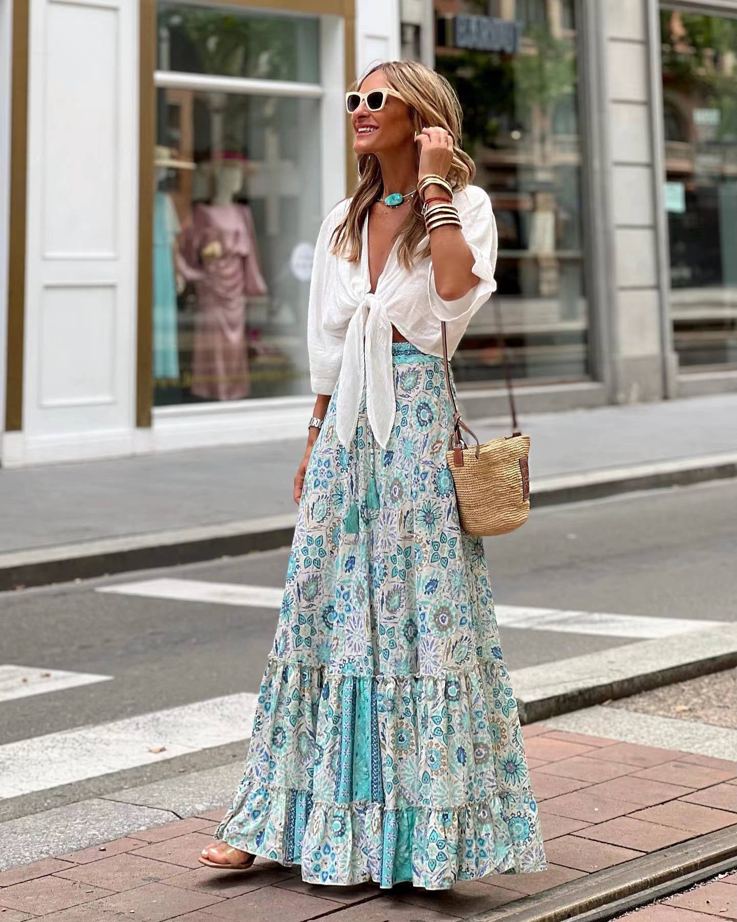 Vestido Floral Holgado de Corte A – Ideal para el Verano