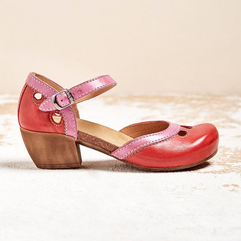 Sandalias de Tacón Bajo con Tirantes en el Tobillo y Tacón Ancho | Ideales para Primavera y Verano