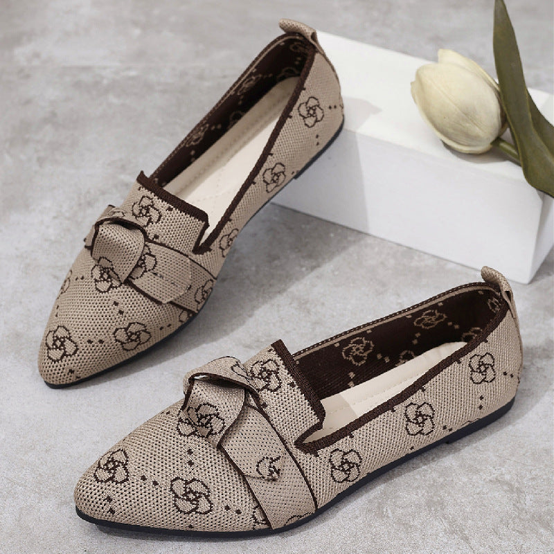 Zapatos Planos de Punta con Lazo y Malla Superior | Ideales para Primavera y Verano