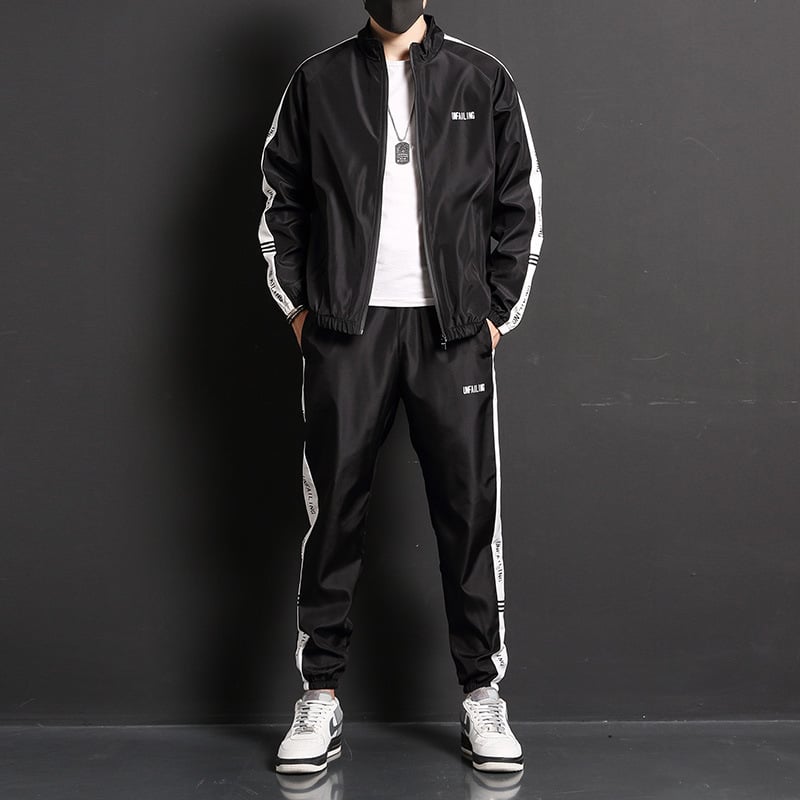 Conjunto Deportivo de Dos Piezas para Hombre con Mangas Largas – Ideal para Primavera y Otoño