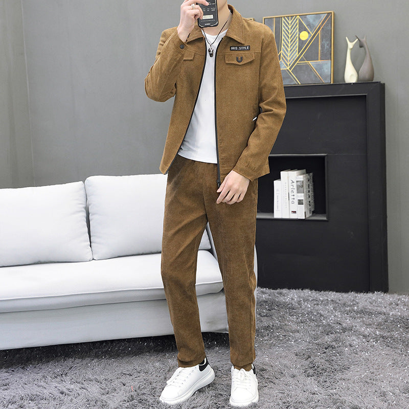 Traje de Dos Piezas de Pana para Hombre | Ideal para Otoño e Invierno