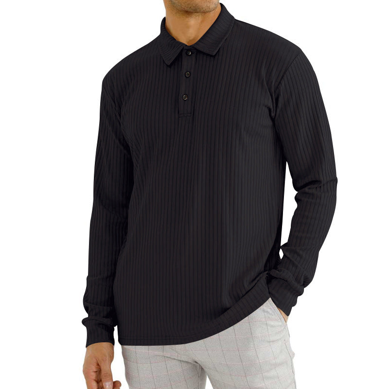 Camiseta de Manga Larga para Hombre Mezcla de Algodón – Ideal para Primavera y Otoño