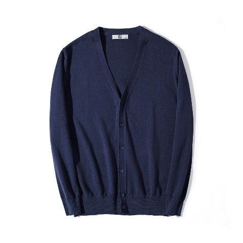 Suéter de Cuello en V Holgado de Manga Larga para Hombres, Ideal para Primavera y Otoño