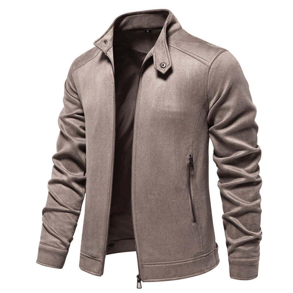 Chaqueta de Trabajo de Ante para Hombres con Forro de Poliéster | Ideal para Otoño y Primavera