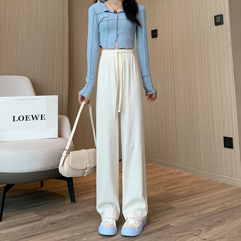 Pantalones de Pierna Ancha y Talle Alto Tejidos para Mujer | Ideales para Todas las Temporadas