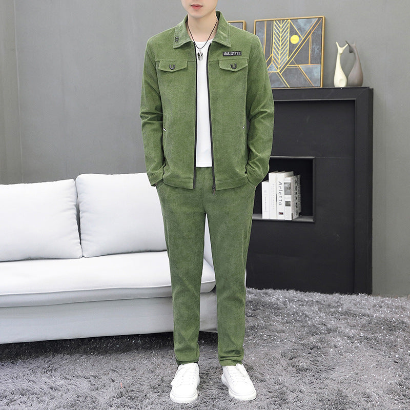 Traje de Dos Piezas de Pana para Hombre | Ideal para Otoño e Invierno