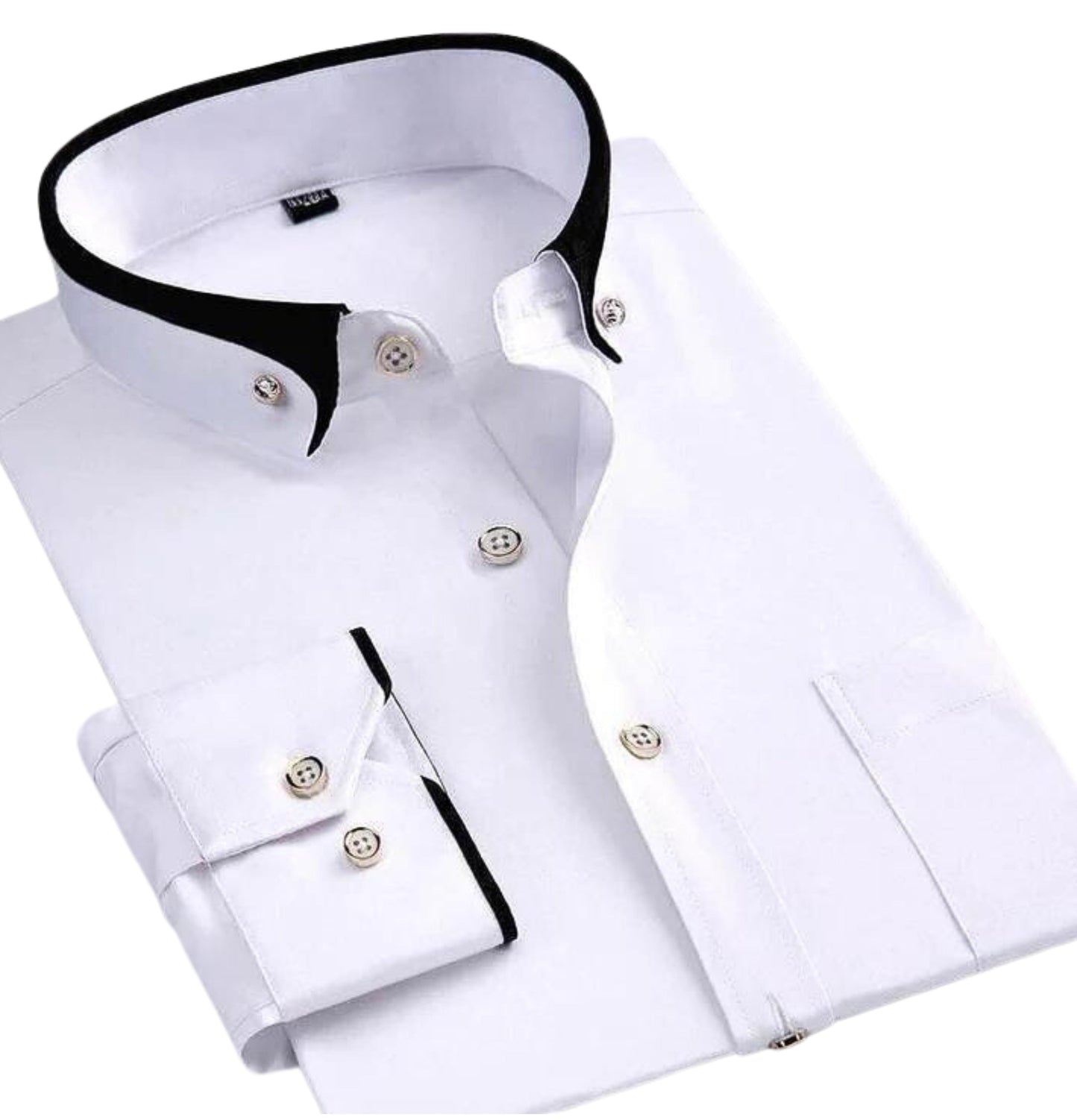 Camisa de Hombre de Manga Larga con Cuello Clásico I Ideal para Primavera y Otoño
