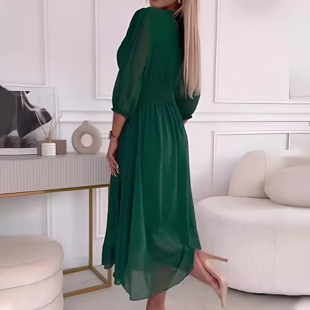 Vestido Ligero de Gasa de Seda con Ajuste Fluido | Ideal para Primavera y Verano