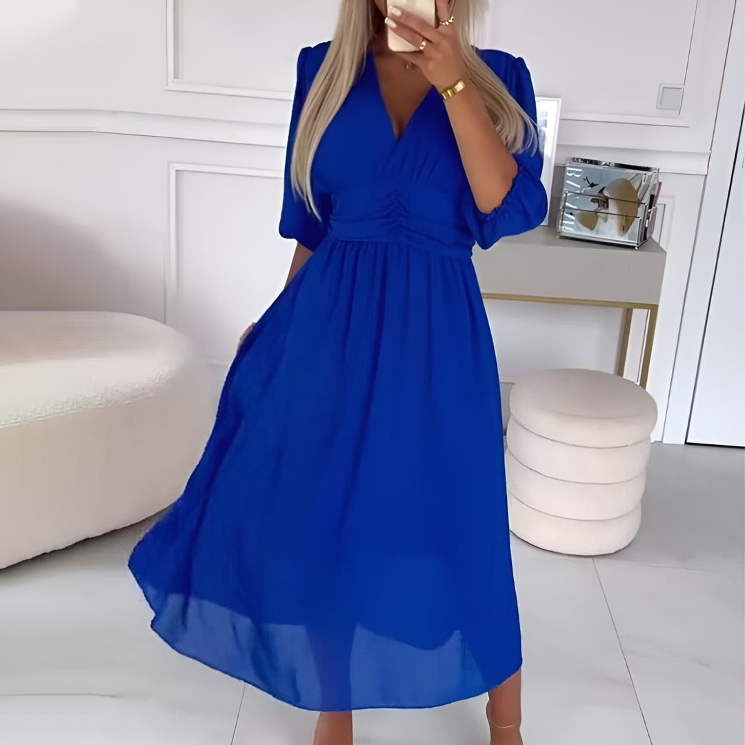 Vestido Ligero de Gasa de Seda con Ajuste Fluido | Ideal para Primavera y Verano