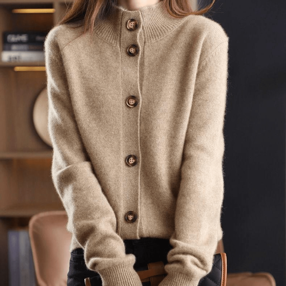 Cárdigan Suave de Punto de Cachemir con Corte Holgado | Ideal para Otoño e Invierno
