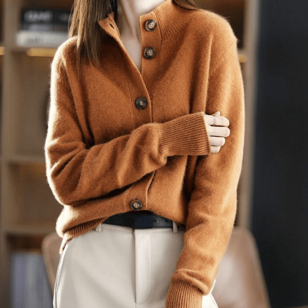 Cárdigan Suave de Punto de Cachemir con Corte Holgado | Ideal para Otoño e Invierno