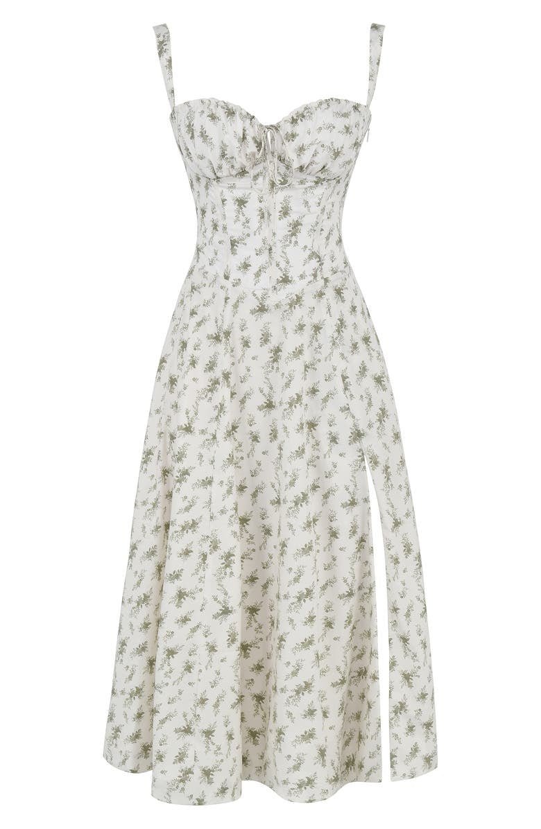 Vestido Midí con Detalle de Corsé y Falda Fluida | Ideal para Primavera y Verano