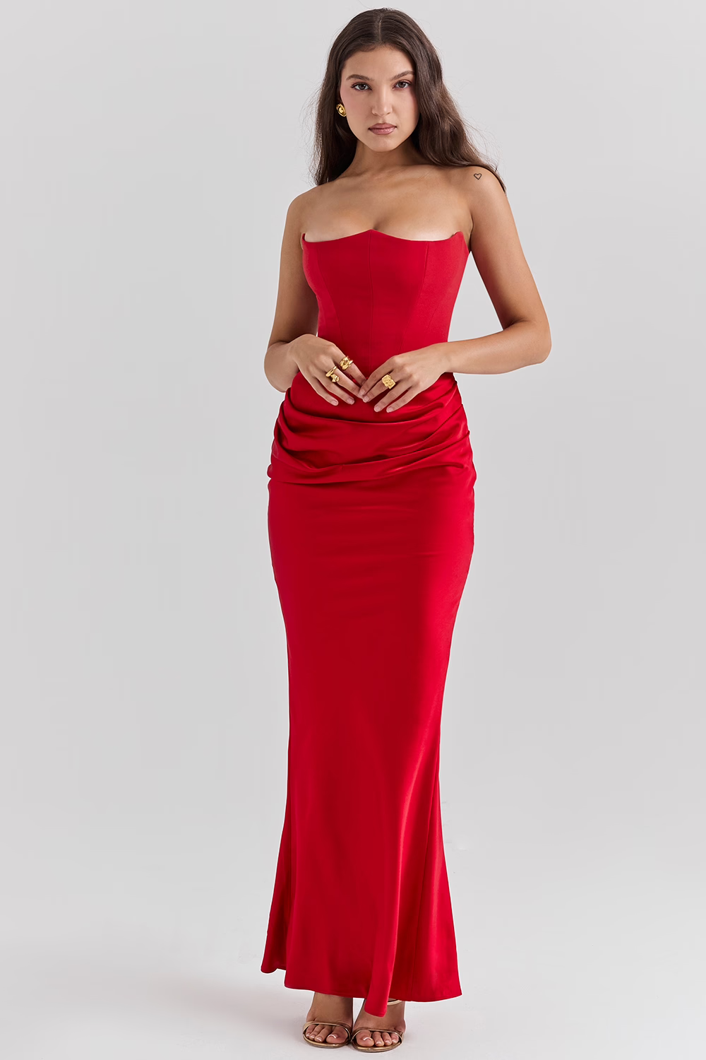 Vestido Largo Corsé con Diseño que Define la Cintura | Ideal para Primavera y Otoño