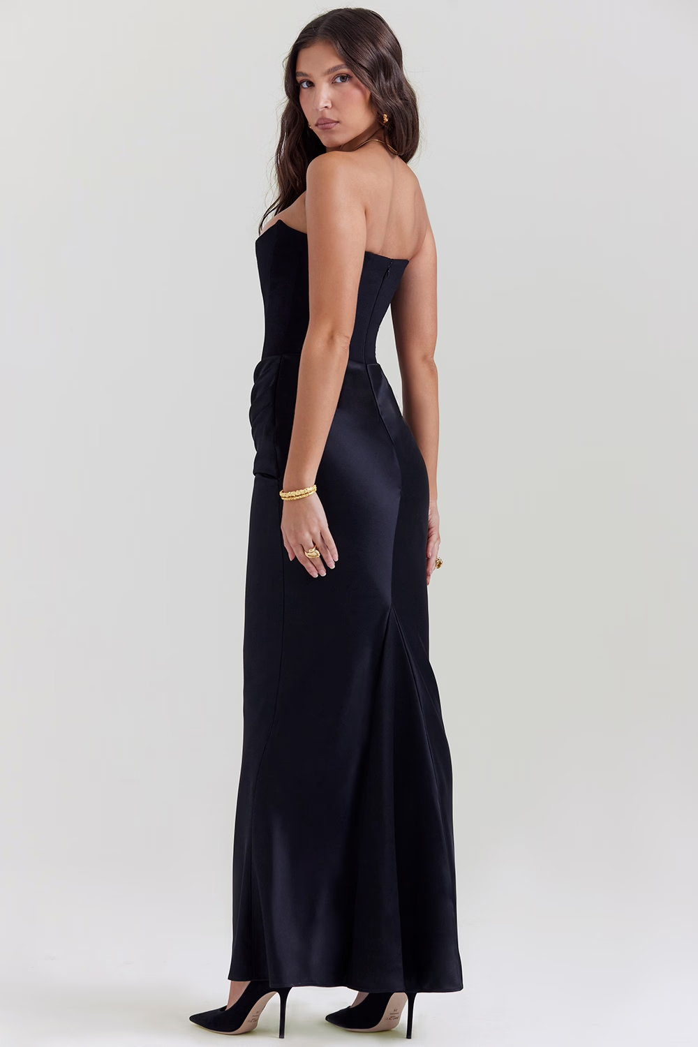 Vestido Largo Corsé con Diseño que Define la Cintura | Ideal para Primavera y Otoño