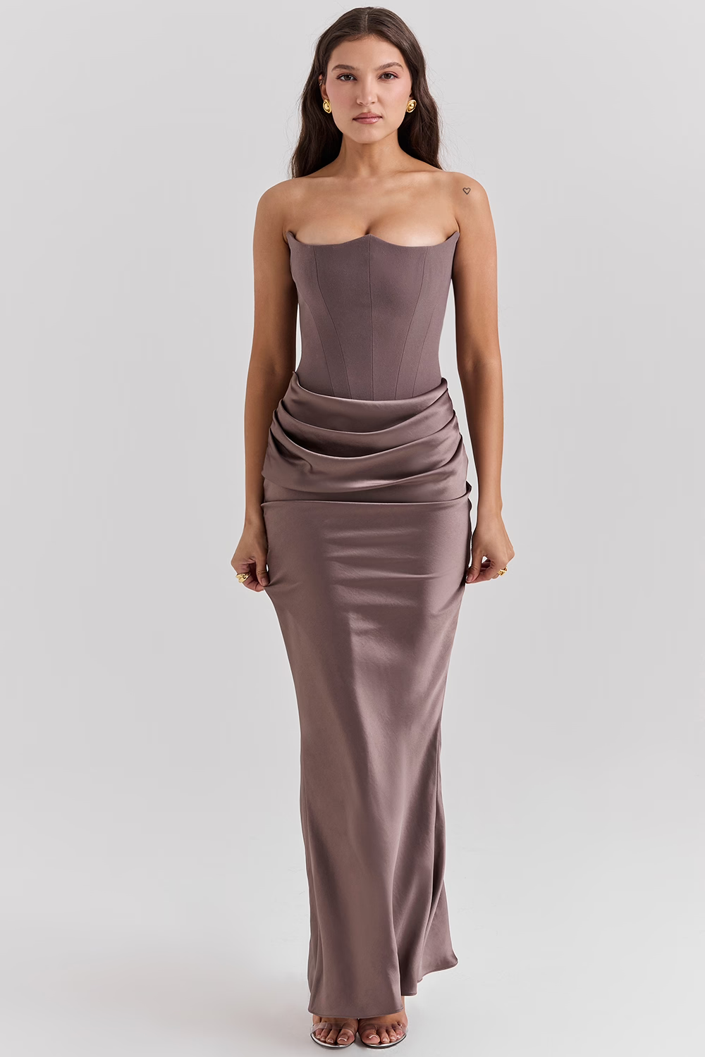Vestido Largo Corsé con Diseño que Define la Cintura | Ideal para Primavera y Otoño