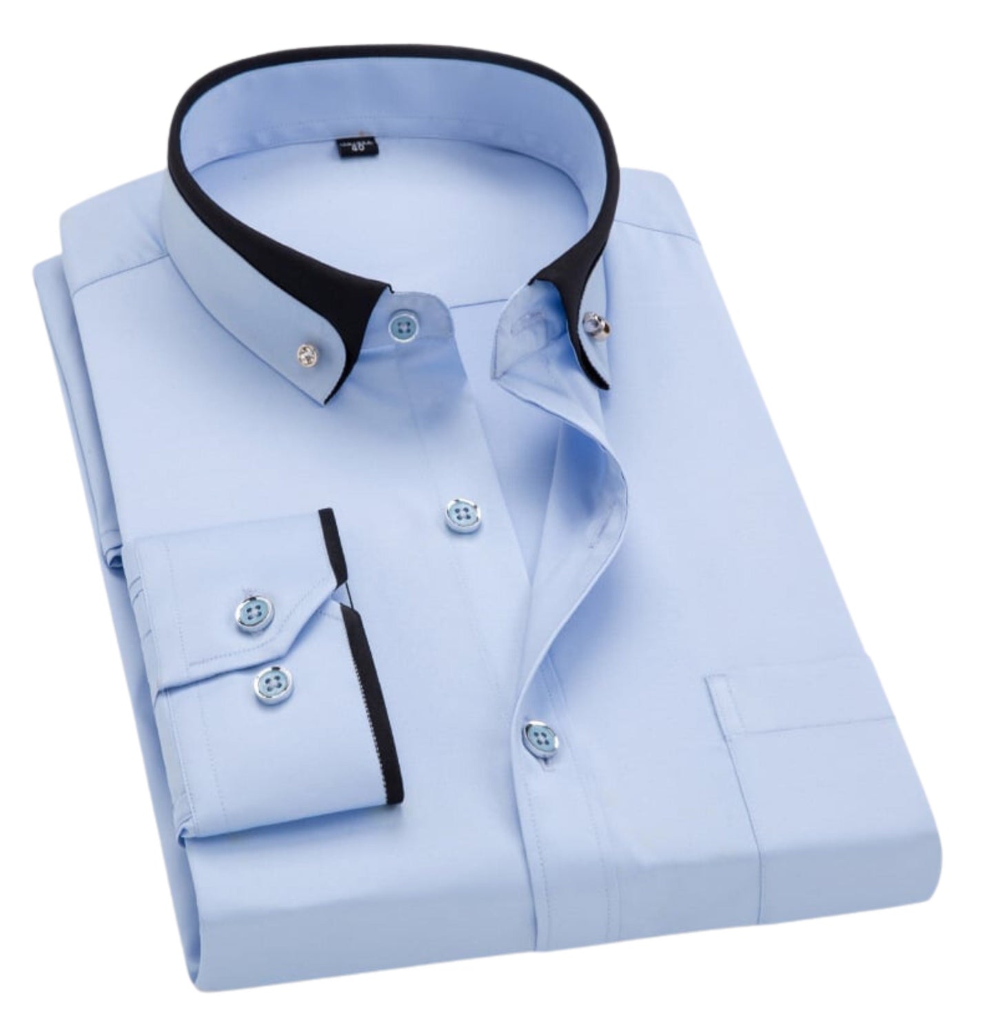 Camisa de Hombre de Manga Larga con Cuello Clásico I Ideal para Primavera y Otoño