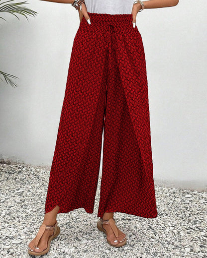Pantalones de pierna ancha y cintura alta con diseño fluido I Ideales para primavera y otoño