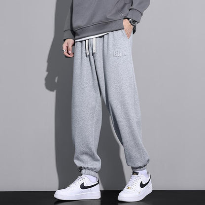 Pantalones Deportivos Ajustados en Tobillo para Hombre Talla Grande – Ideales para Primavera y Otoño