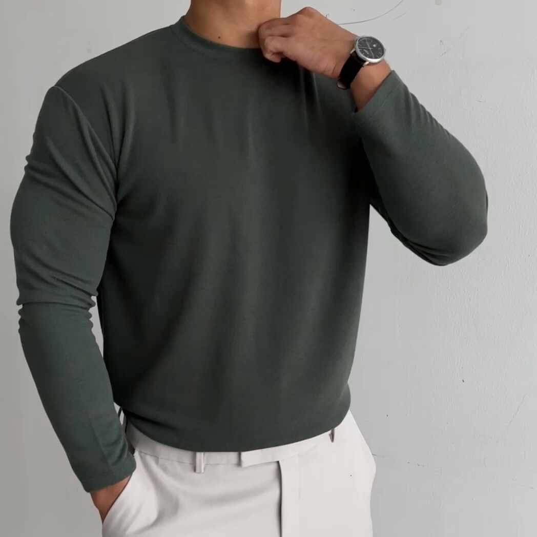 Camiseta Interior Gruesa de Dralon para Hombres, Ideal para Otoño e Invierno
