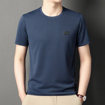 Pullover Jacquard de Manga Corta para Hombres – Ideal para el Verano