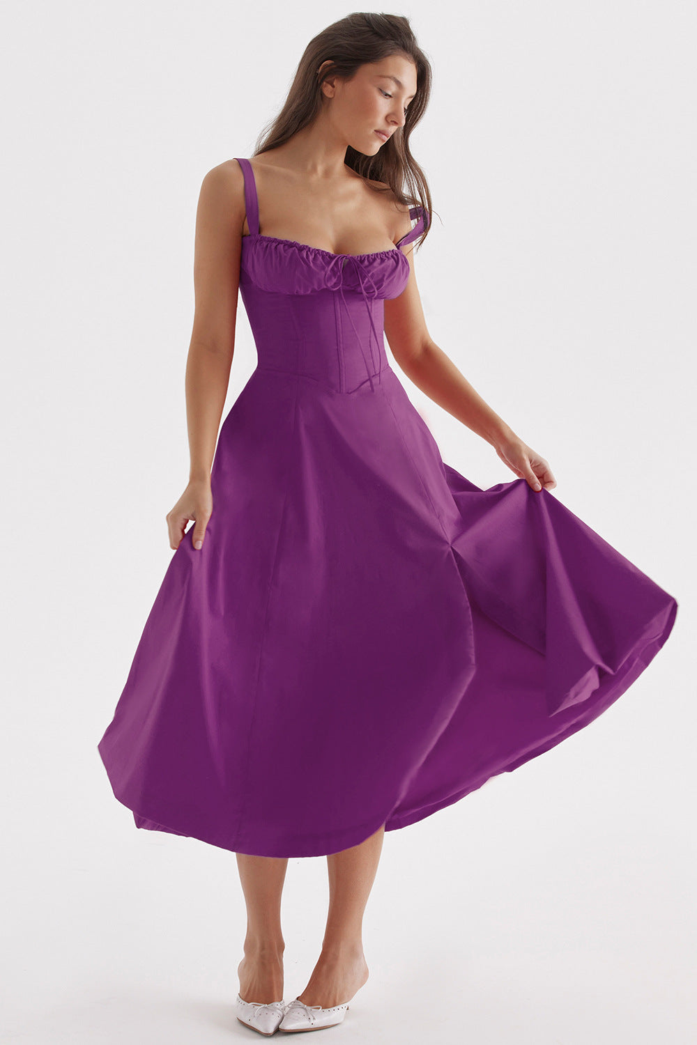 Vestido de estampado floral para mujer con tirantes ajustables | Ideal para verano
