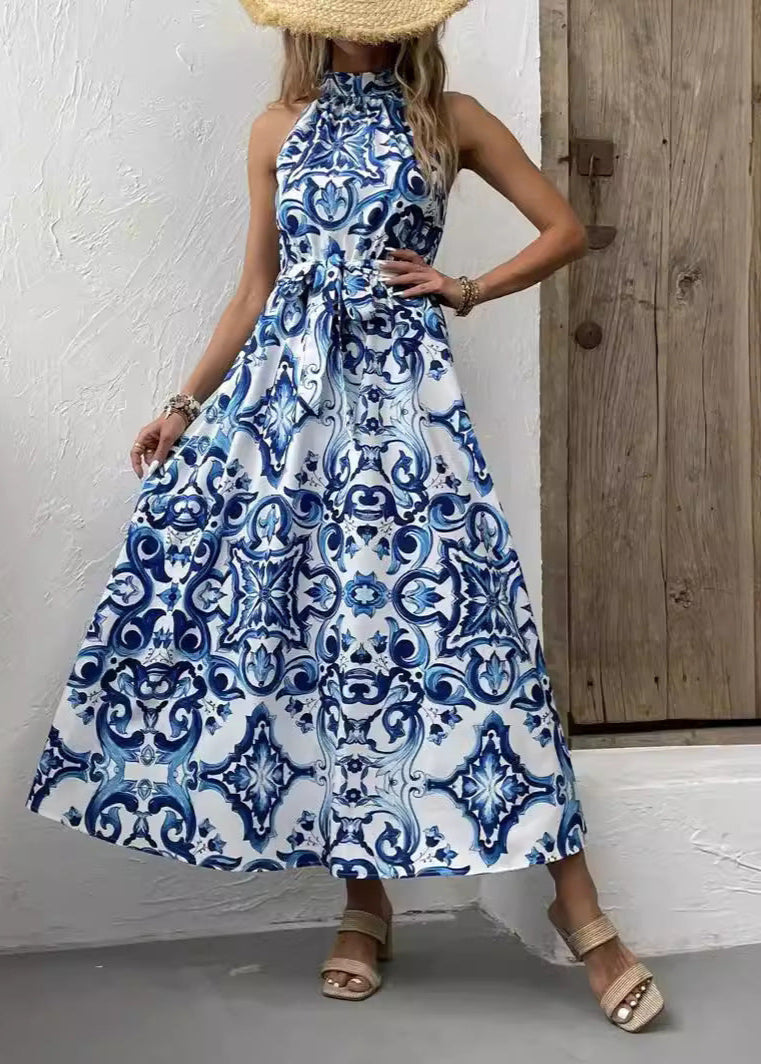 Vestido Bohemio de Cintura Alta con Mangas Largas | Ideal para Primavera y Verano