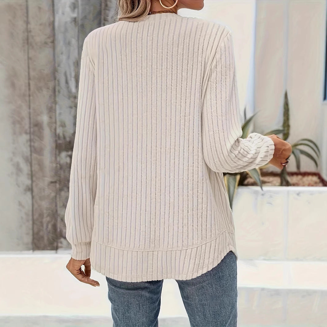 Sudadera Holgada de Cuello Redondo para Mujer | Ideal para Primavera y Otoño
