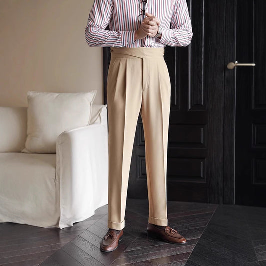 Pantalones de Negocios Rectos para Hombres Ideales para Primavera y Otoño