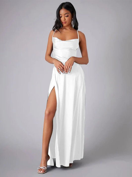 Vestido Largo y Fluido con Espalda Abierta | Ideal para Primavera y Verano
