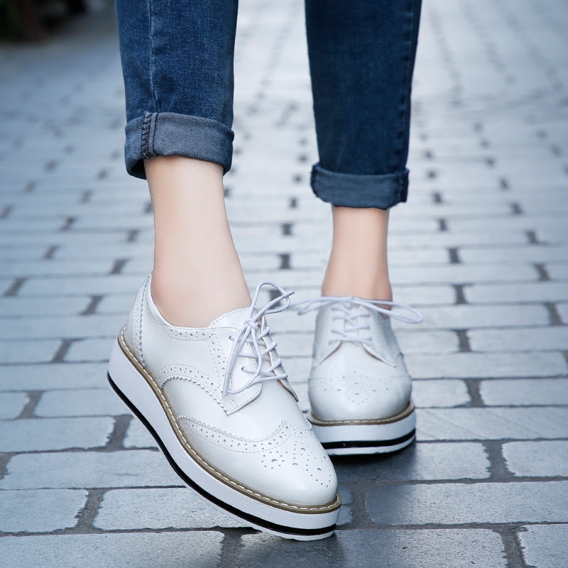Zapatos Planos de Cuero con Cordones – Ideales para Primavera y Otoño