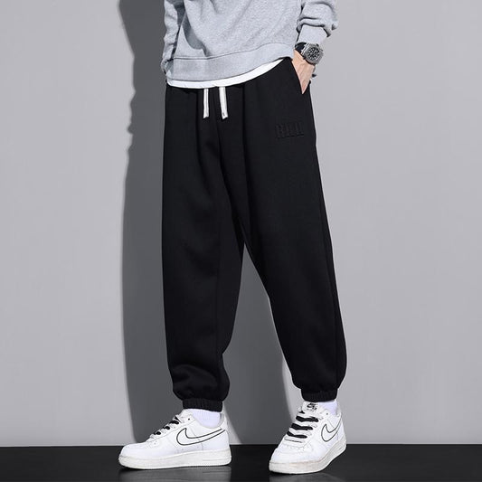 Pantalones Deportivos Ajustados en Tobillo para Hombre Talla Grande – Ideales para Primavera y Otoño