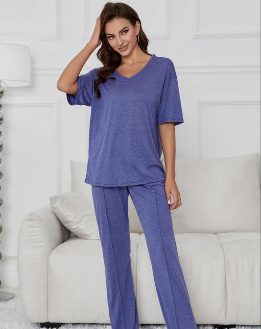 Conjunto de Pijama de Manga Corta con Pantalones | Ideal para Primavera y Verano