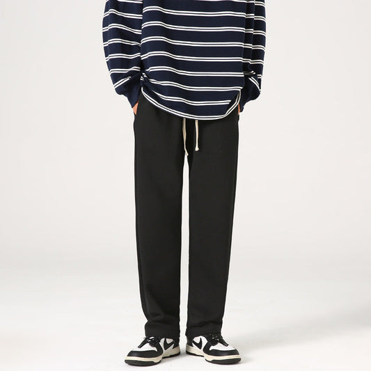 Pantalones Holgados de Algodón para Hombre Tiro Medio – Ideales para Primavera y Otoño