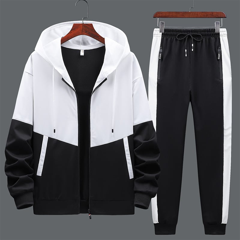 Conjunto deportivo con capucha de dos piezas, ideal para todas las temporadas
