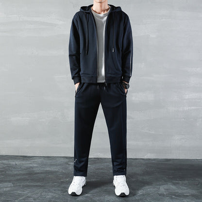 Conjunto de Cárdigan con Capucha para Hombre de Dos Piezas | Ideal para Todas las Temporadas