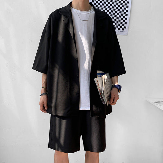 Conjunto suelto de dos piezas talla grande con shorts rectos – Ideal para el verano