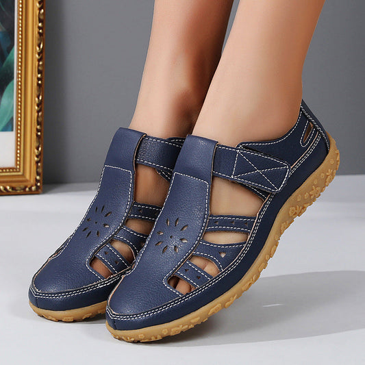 Sandalias de Playa para Mujer con Diseño Calado y Correa de Velcro | Ideales para el Verano