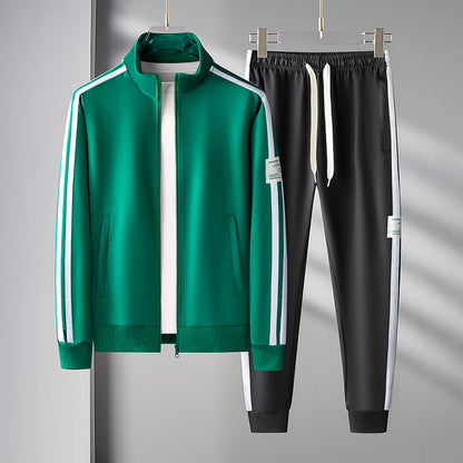 Conjunto de Cardigan Deportivo con Cremallera para Hombre de Dos Piezas | Ideal para Todas las Estaciones