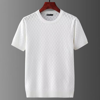 Sudadera Ligera de Manga Corta con Corte para Hombres, Ideal para el Verano
