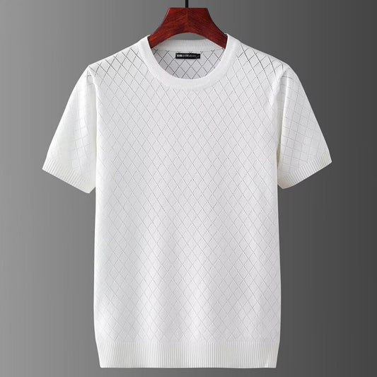 Sudadera Ligera de Manga Corta con Corte para Hombres, Ideal para el Verano