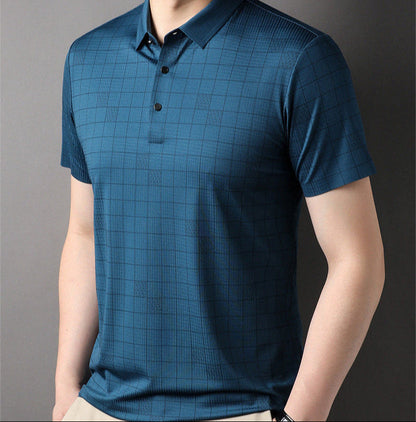 Camiseta de Manga Corta para Hombre en Seda Fina de Hielo – Ideal para Verano