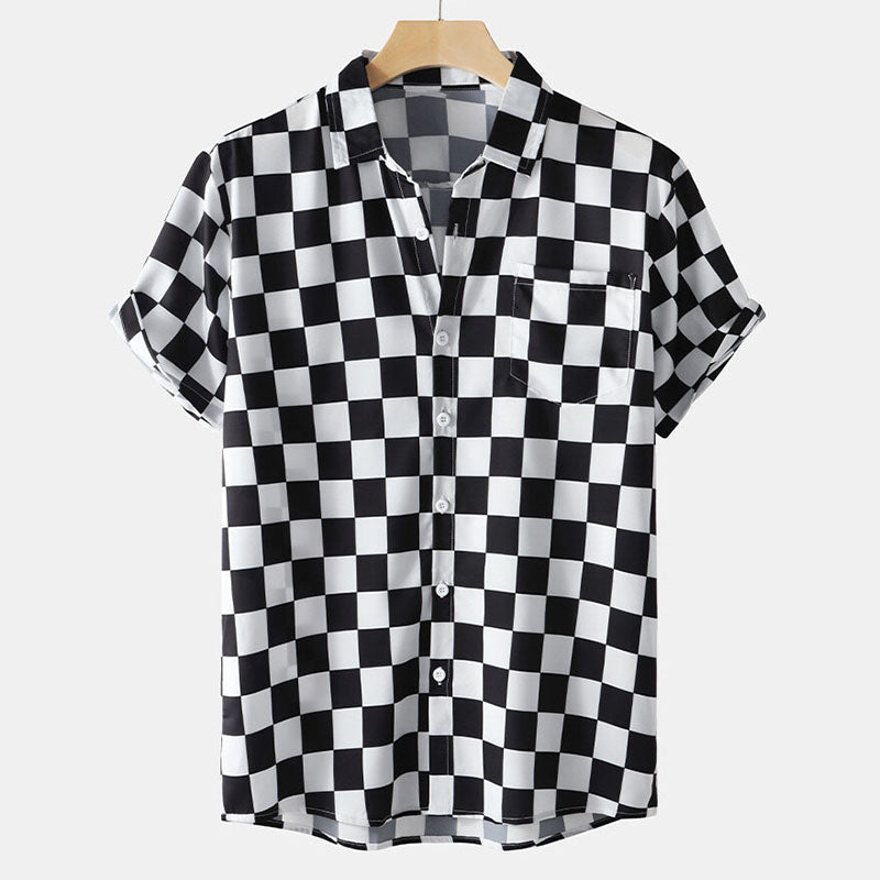 Camisa Hawaiana de Manga Corta Impresa en 3D – Ideal para el Verano