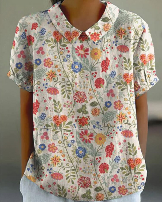 Blusa de manga larga con estampado floral I Ideal para primavera y otoño